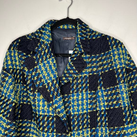 J. McLaughlin Plaid Tweed Fien Coat Size Small - Picture 3 of 9